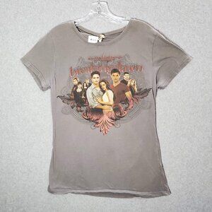 VINTAGE Twilight Junior Top XL Gray Shirt Breaking Down Part 1 Graphic Movie Tee